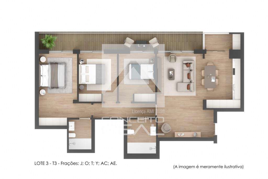 Apart. T3 c/ Box p/ 2 viat. Novo - Lordelo (Paredes) - Grande imagem: 4/12