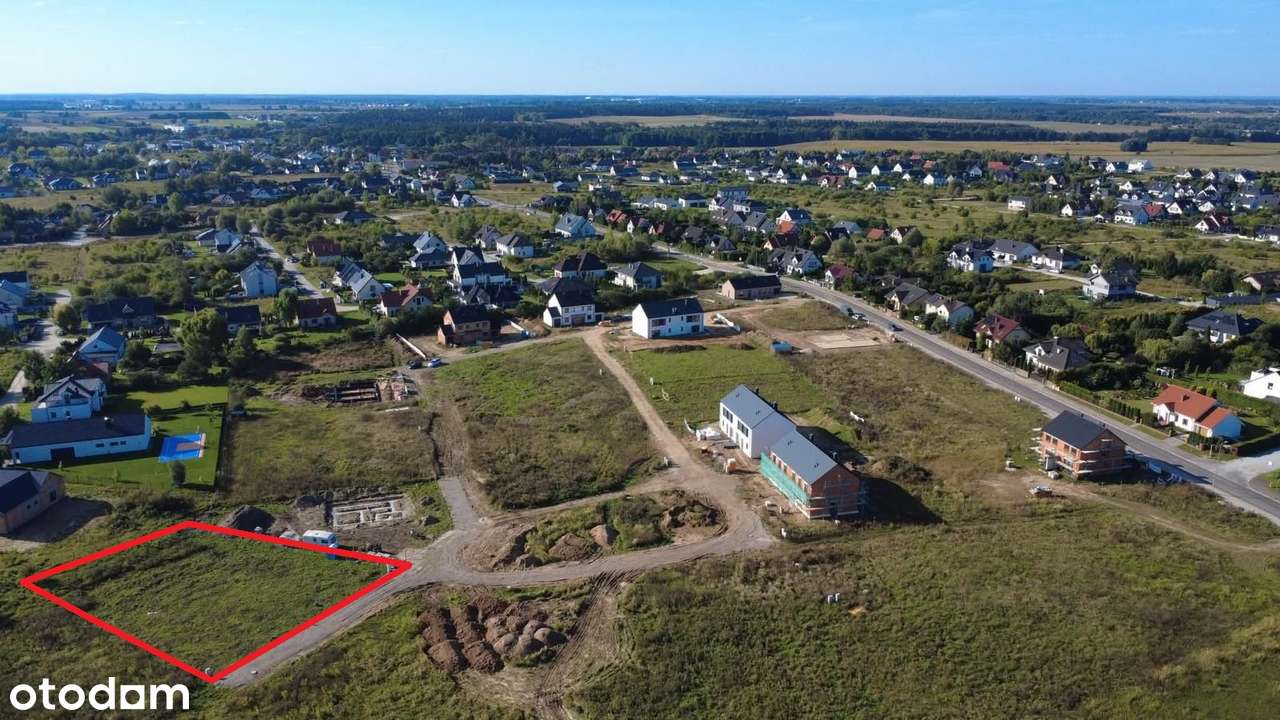 Działka budowlana Lusówko z pełnym uzbrojeniem 1139 m²