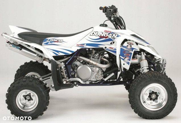 NAKLEJKI + POKROWIEC SUZUKI LTR450 DR/ONE WHITE/BLUE - 1