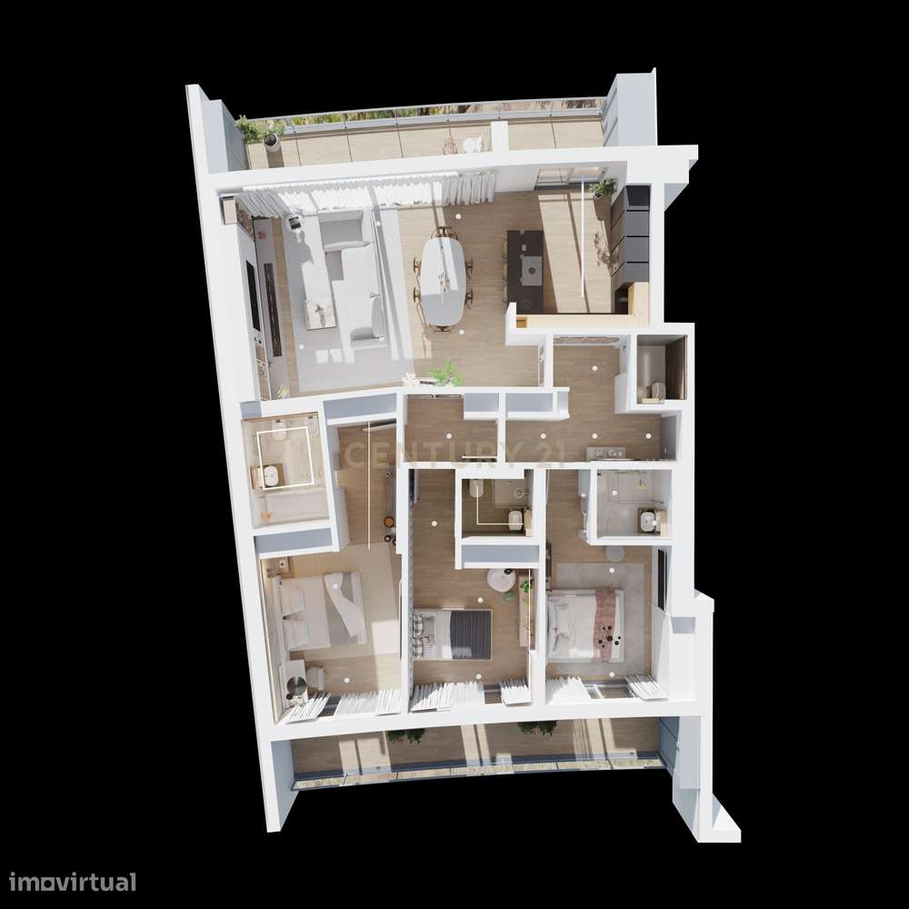 Apartamento T3 em Carnaxide, Oeiras - 3 Quartos e Piscina-20