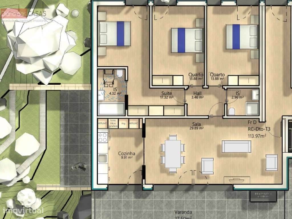 Apartamento T3 Novo - Coimbra, Santa Clara - Grande imagem: 4/5
