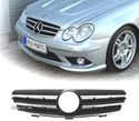 GRELHA FRONTAL SPORT PARA MERCEDES CLK W209 02- LOOK SPORT PRETO CROMADO - 1