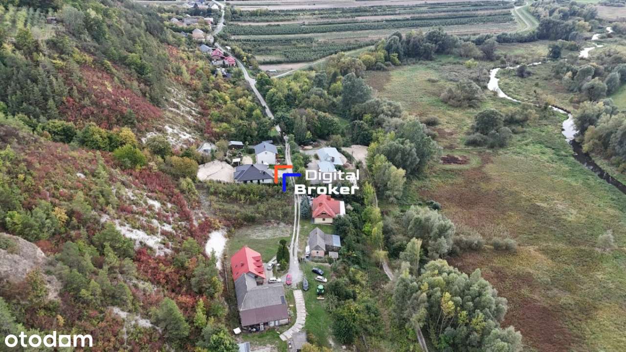 Siedlisko 200 m² | stodoła 190 m² | 0,45 ha | 12 min od Kazimierza...