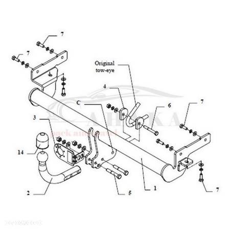 Hak Holowniczy Odkręcany Do Mitsubishi Carisma Da Sedan, Hatchback 1995-2006 - 4