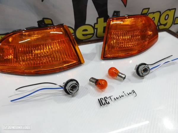 KIT Piscas frontais laranja JDM HONDA CIVIC 92-95 4 Portas EG8, EG9, EH8, EH9 + Lâmpadas + sockets Look Americano com função de mínimo e pisca - 11