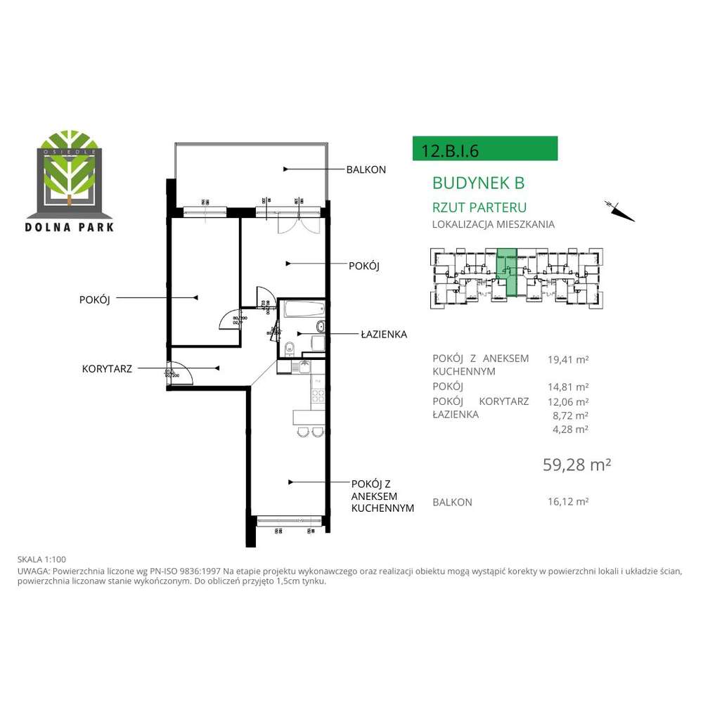 Osiedla Dolna Park | mieszkanie 3-pok. | 12.B.I.6 - Pełny obrazek: 2/9