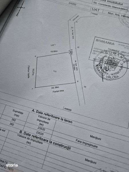 Teren  de vanzare Rm Valcea  punct Buda Strada Constantin Stanciulescu - Imagine principală: 4/8