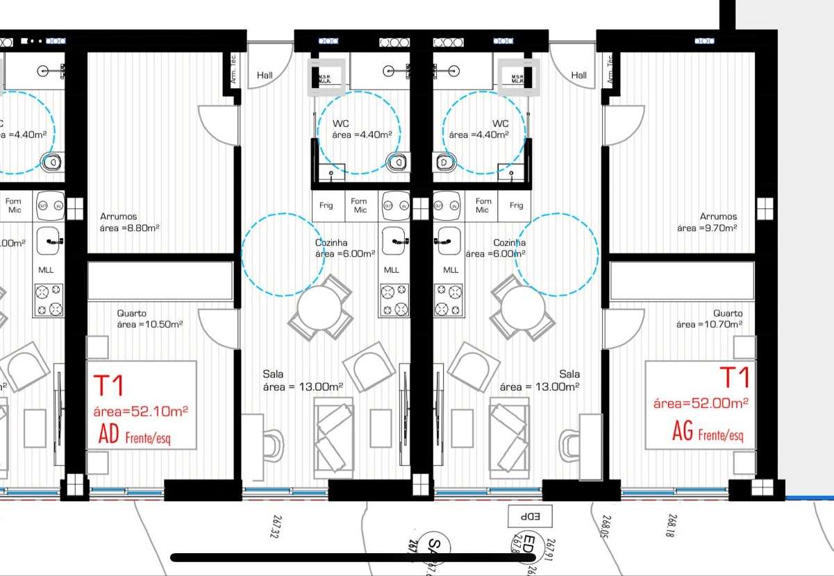 Excelente T1+1 no centro de Lousada-12