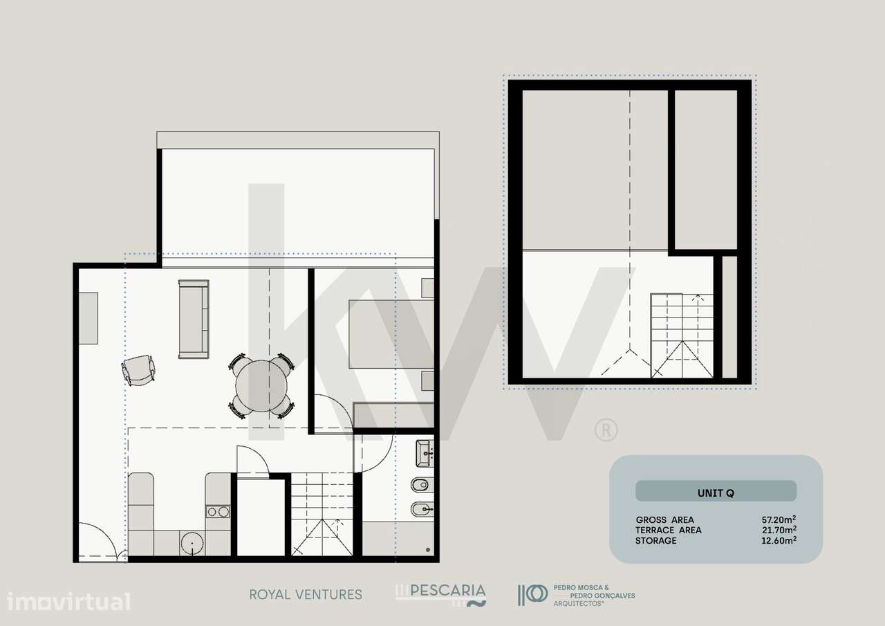 Apartamento T1 com terraço e estacionamento em primeira linha de rio | - Grande imagem: 5/14