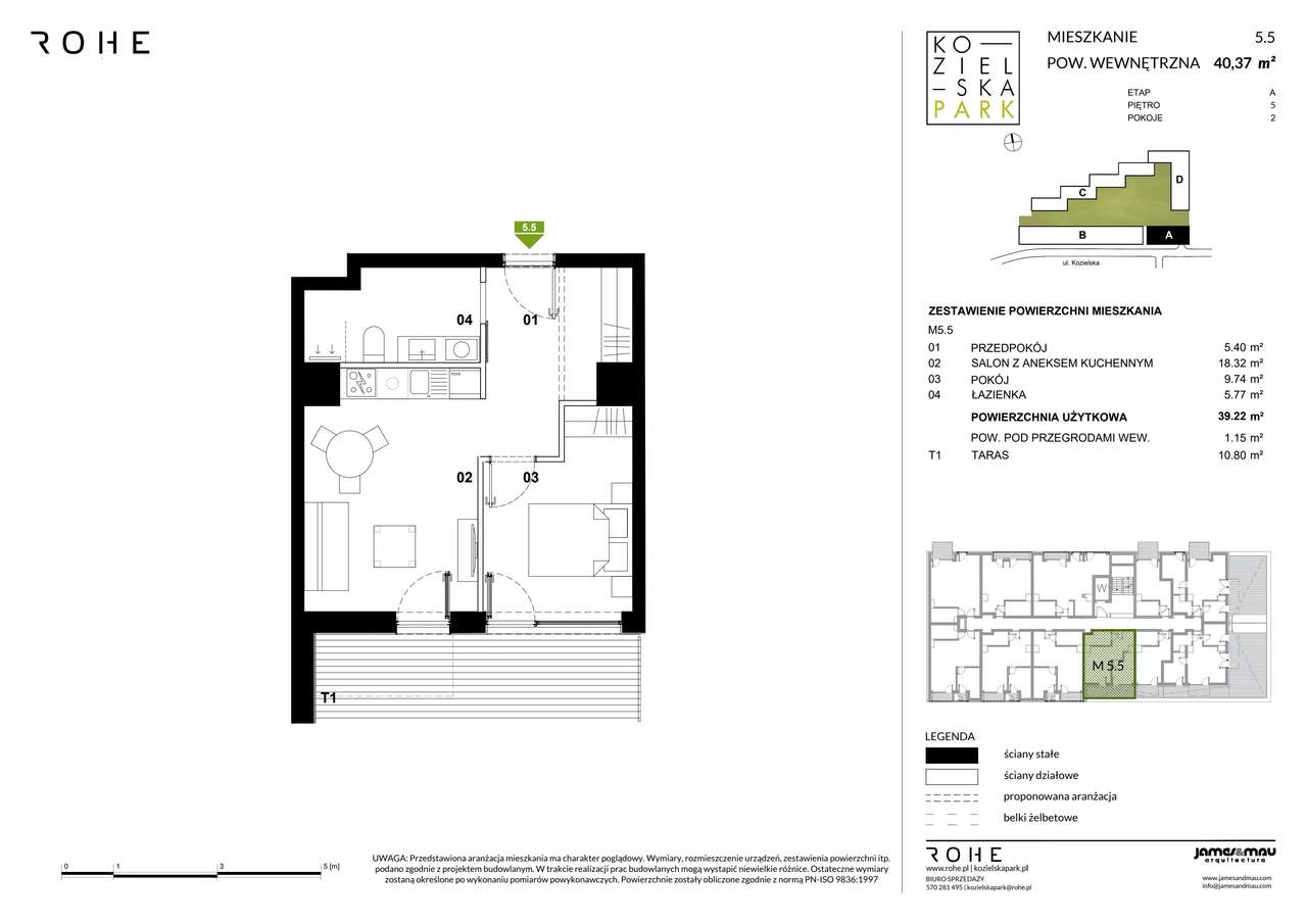 2-pokojowe mieszkanie 39m2 + taras Bezpośrednio - Pełny obrazek: 2/8