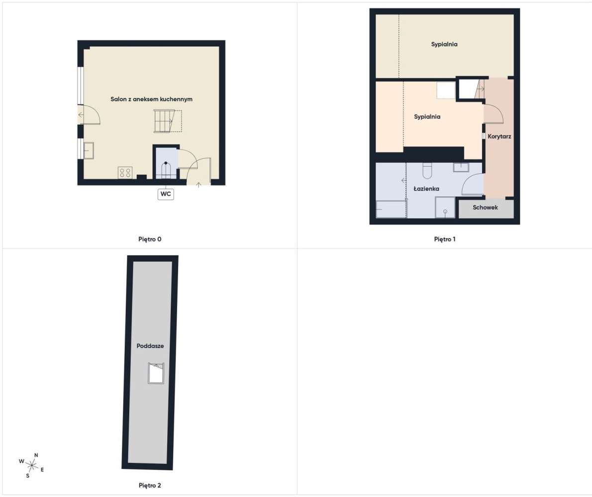 Dwupoziomowe | 81 m² | 3 pokoje | Poddasze-19
