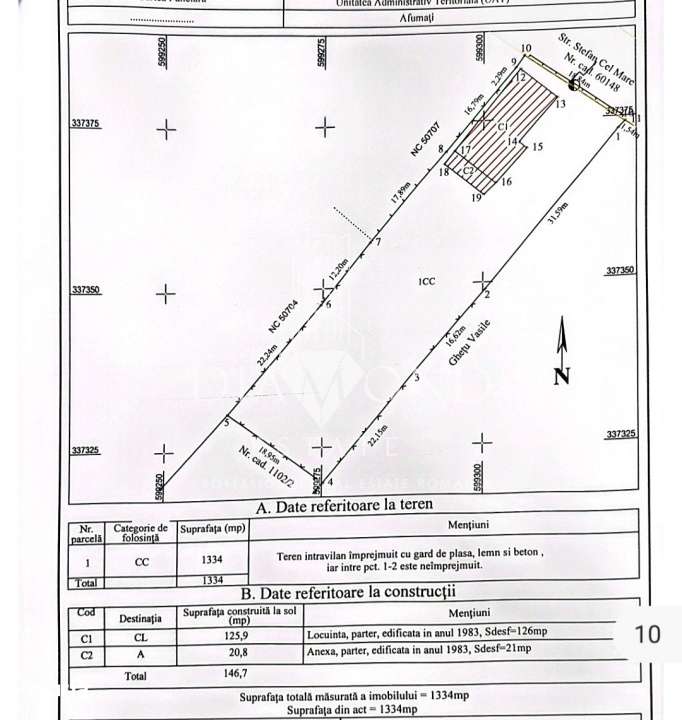 0% Comision Teren intravilan 1334mp 100e/mp Afumati Str.Stefan cel Mar-6
