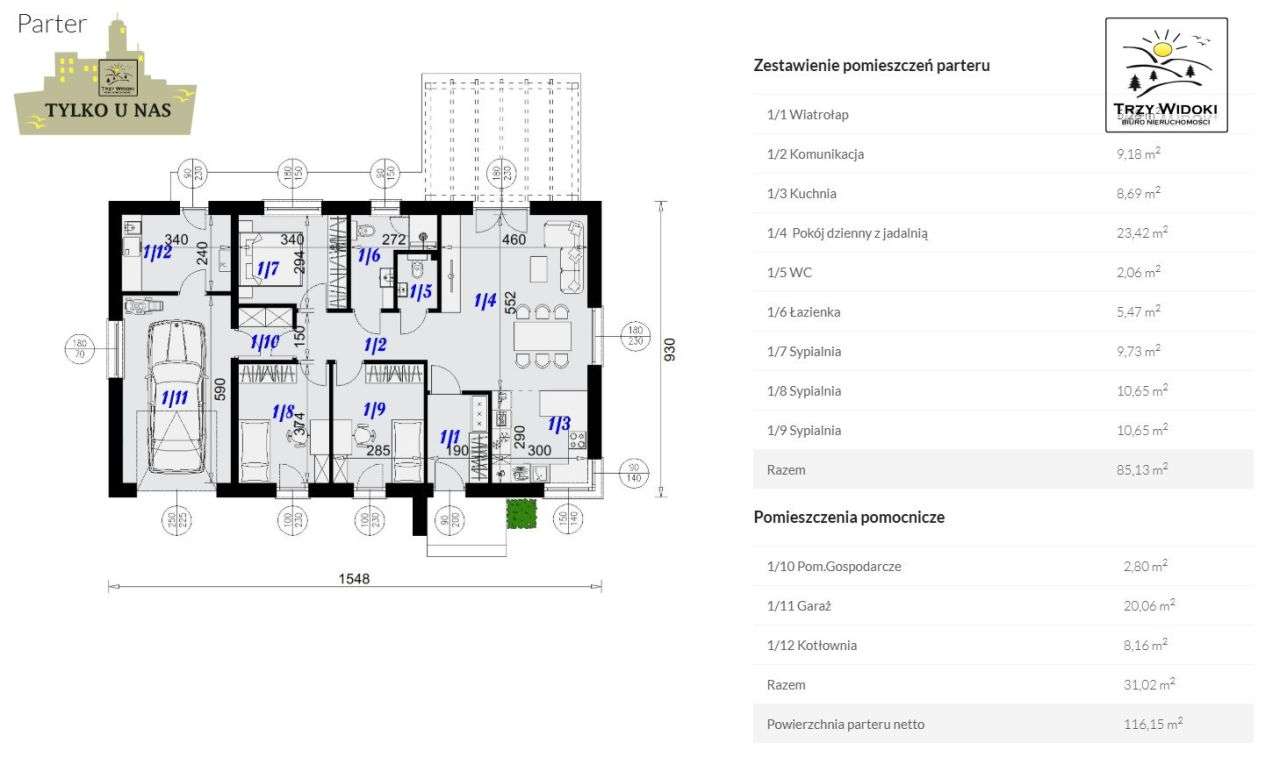 **Parterowy**Funkcjonalny**Garaż**Duża działka**-3