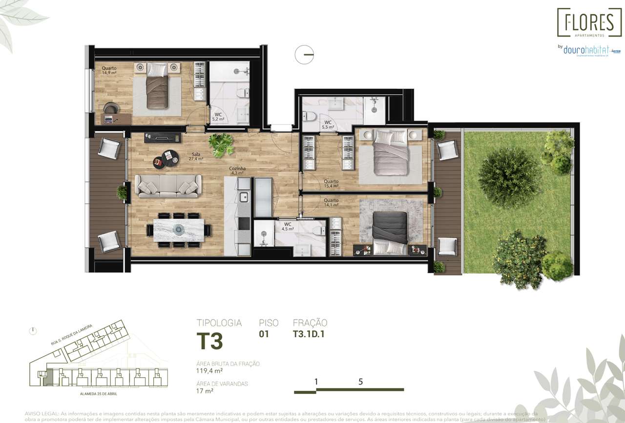 Apartamento T3 Novo Porto ao Estádio do Dragão-17