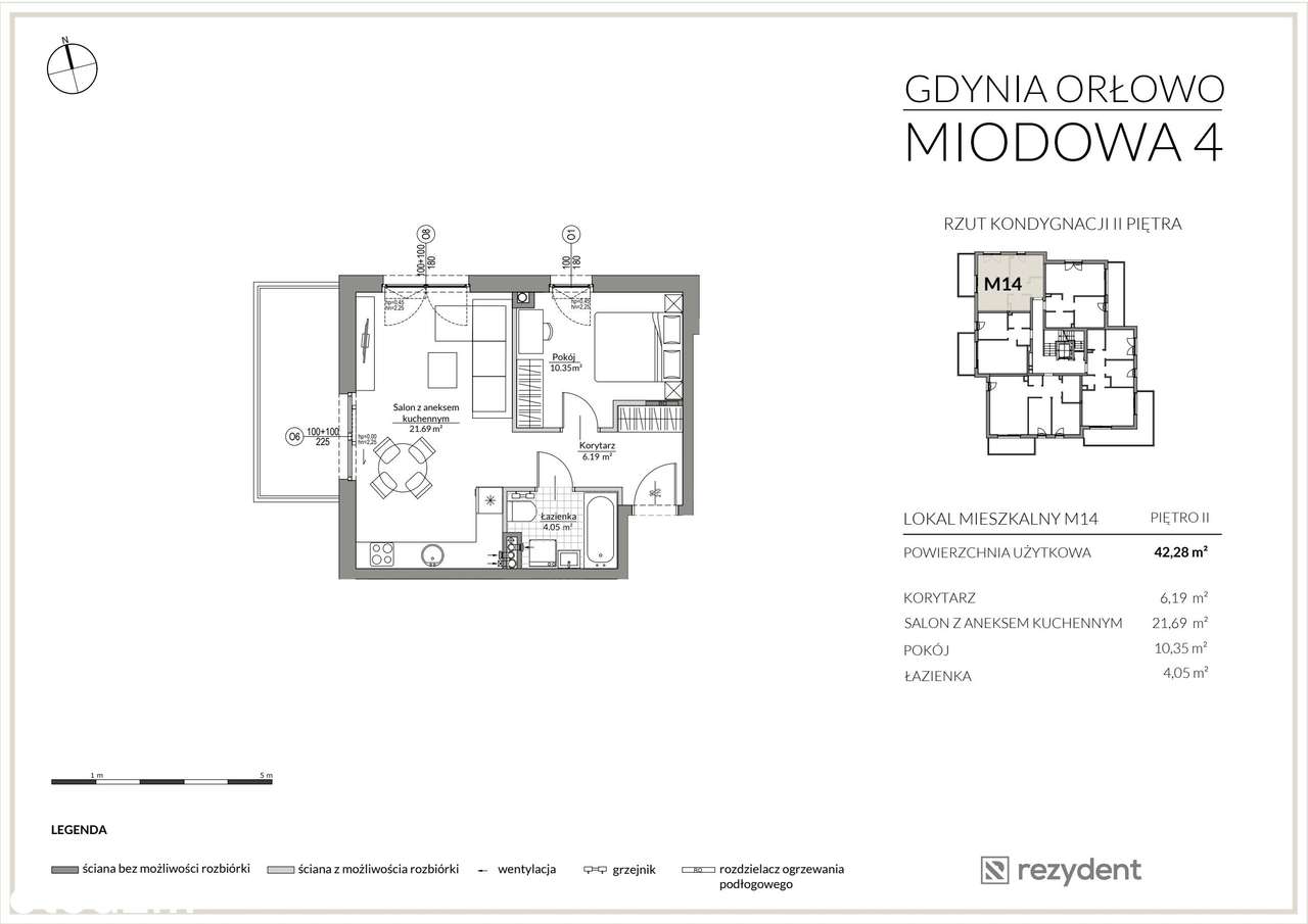 Miodowa 4 | mieszkanie 2-pok. | 14 - Pełny obrazek: 2/7