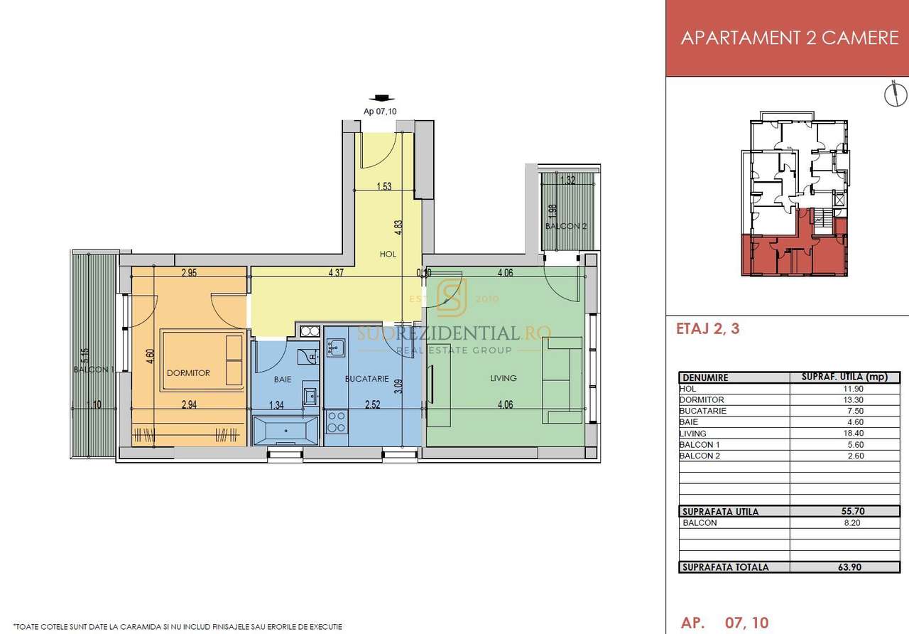 Apartament cu 2 camere, decomandat, bloc finalizat - Grand Arena Mall - Imagine principală: 5/20