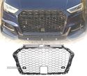 GRELHA LOOK RS3 PARA AUDI A3 8V 17-19 PRETO BRILHANTE ACC - 1