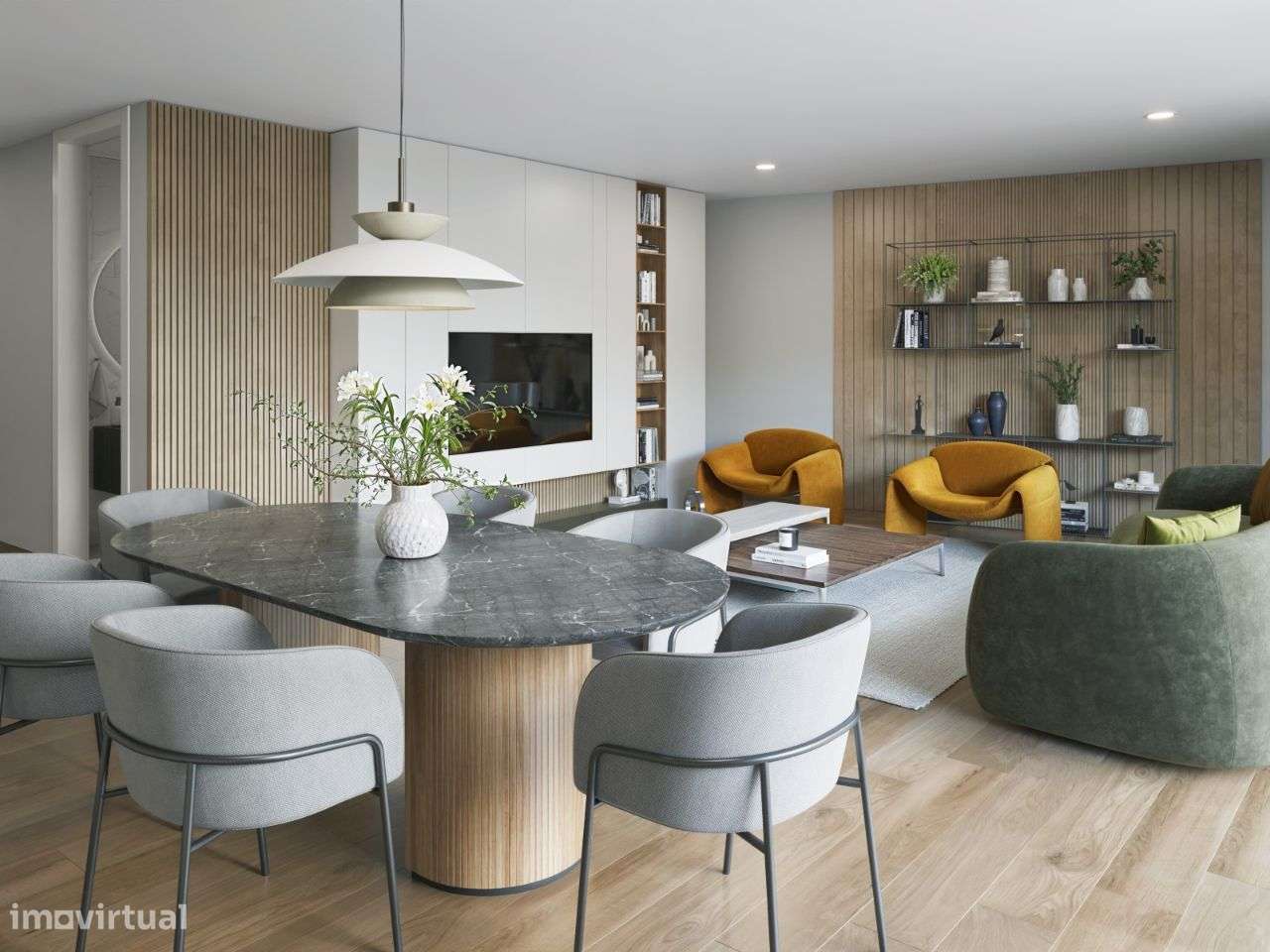 Apartamento T2 em construção com terraço e jardim - Grande imagem: 5/38