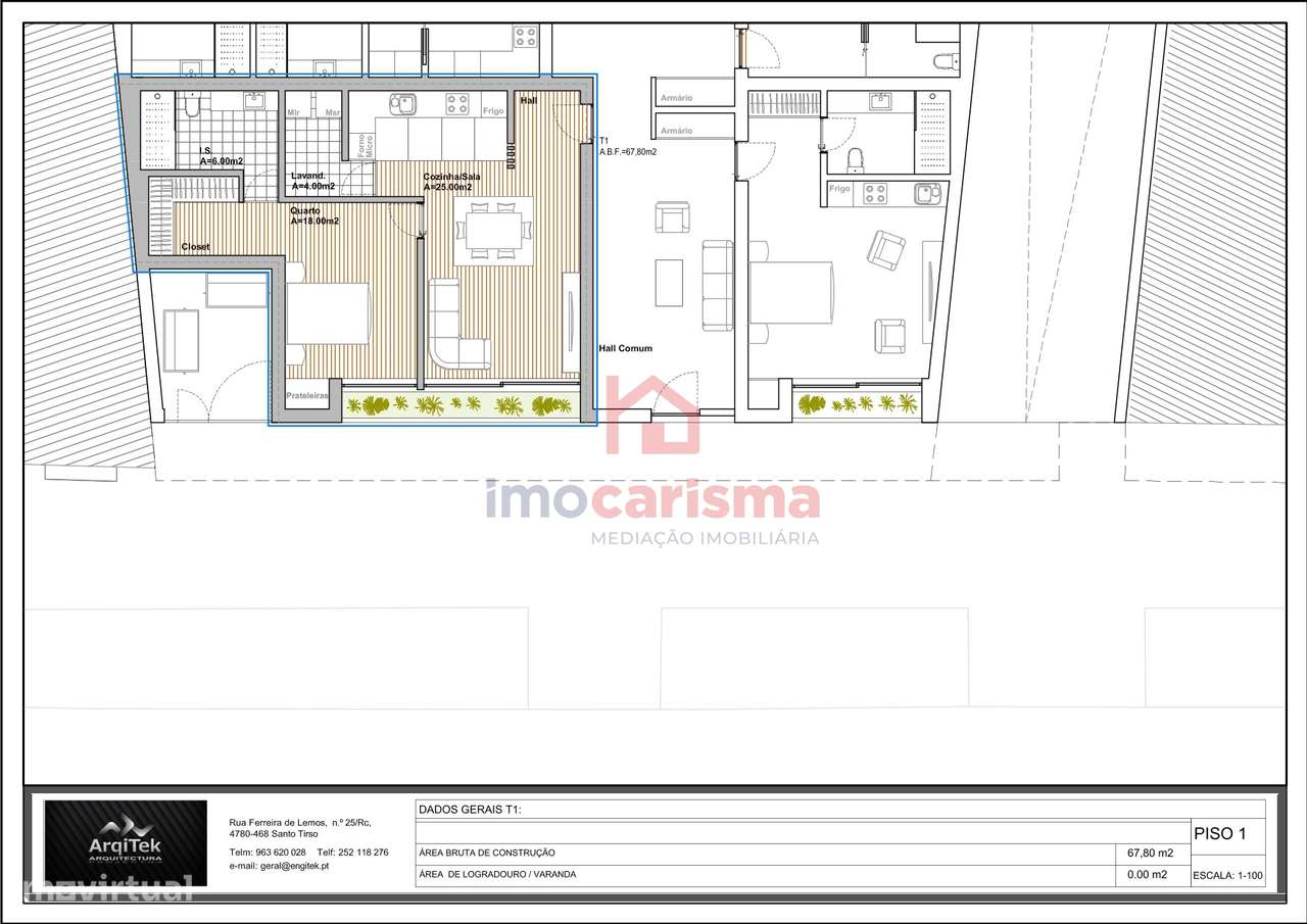 Apartamentos Novos T1 desde 189.000€ em Construção em Vila das Aves, S-16