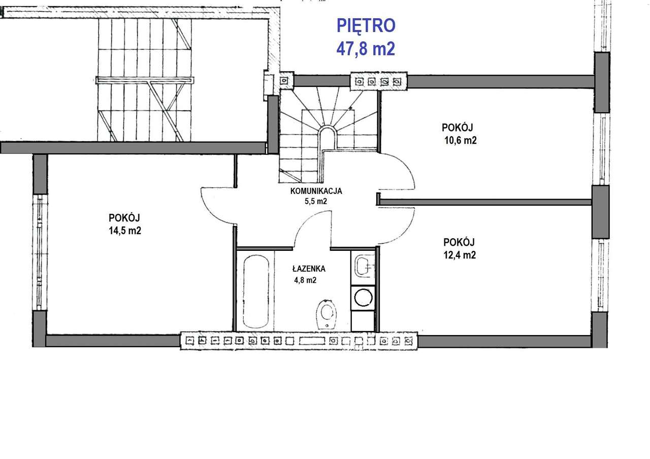 dwupoziomowe 4 pok.98,5m2, taras, piwnica W-w Krzyki Wojszyce-12
