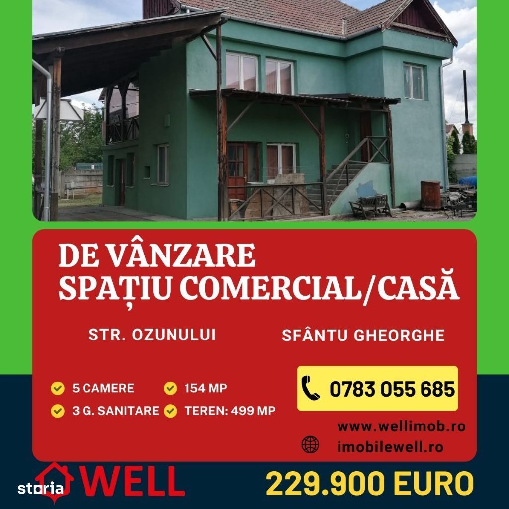 De vânzare spațiu comrecial/casă în Sfântu Gheorghe pe strada Ozunulu