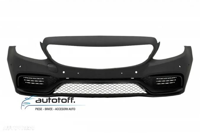 Bara fata cu Grila Centrala si Difuzor bara spate Mercedes C-Class W205 S205 (14-18) C63 Design - 2