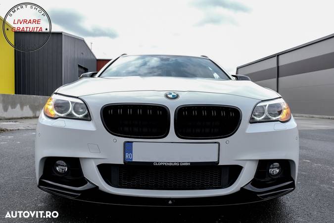 Prelungire Bara Fata BMW Seria 5 F10 F11 (2011-2017) M-Performance Design Negru Lu- livrare gratuita - 10