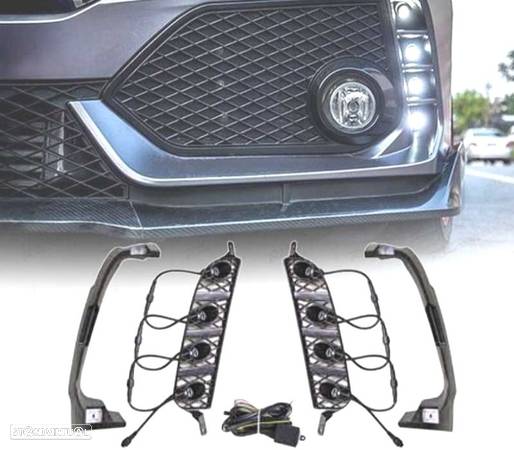 KIT DE LUZ DIURNA PARA HONDA CIVIC 16-20 DRL PÁRA-CHOQUES TYPE R - 1