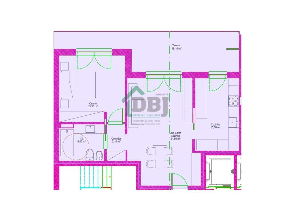 T1's Novos Empreendimento Premium - Quinta dos Caldeirões, Covilhã - Grande imagem: 5/6