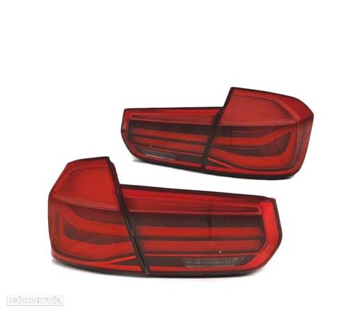 FAROLINS TRASEIROS LED PARA BMW F30 LIMOUSINE 11-15 RED VERMELHO - 2