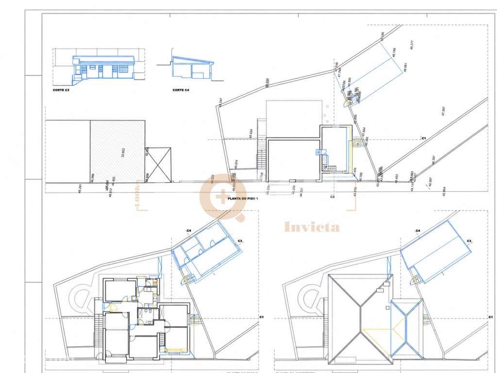 Moradia T3 independente, com garagem para 3 carros e 1257m2 de terr...-38