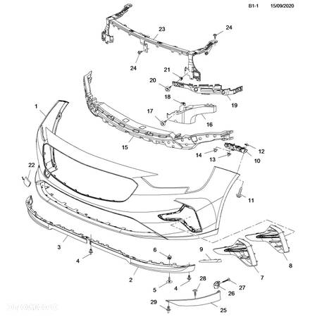 Zderzak przedni YR00507480 Opel Insignia B - 2