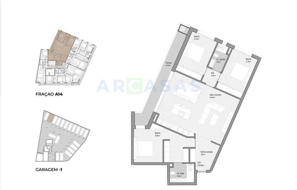 Apartamentos T3 com 1 lugar de garagem na Trofa-14