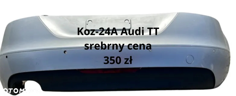 Zderzak tylny tył FIAT 500 07-15r czerwony chrom pod czujniki cofania AUDI A1 S-line zderzak tył tylny 8X0807511 biały LS9R TT 8J0807511A 8J0807317 srebrny LA7W - 3