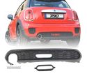 DIFUSOR TRASEIRO MINI COOPER F55 F56 LOOK JCW PRETO - 1