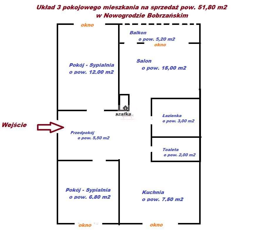 3 pok. mieszk. na sprzedaż w Nowogrodzie Bobrzańsk - Pełny obrazek: 4/20