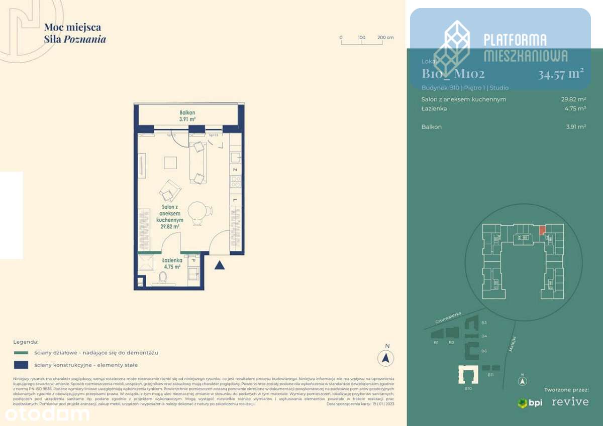 Prestiż* kawalerka Premium*centrum Poznania - Pełny obrazek: 5/9
