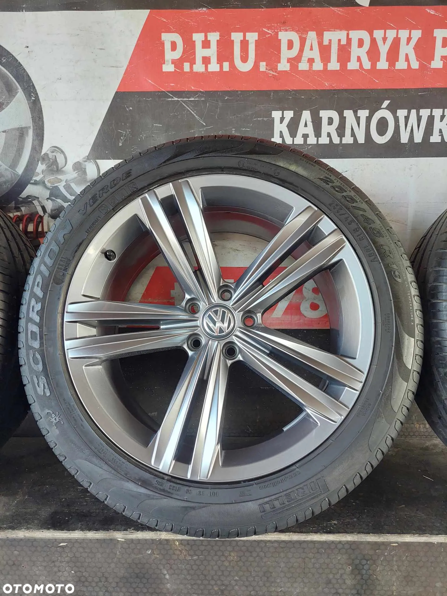 ALUFELGI +OPONY Pirelli 255/45 19" 5X112 ET38 VW TIGUAN II R-line - 8