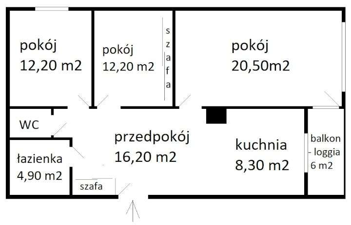 Duże, ładne mieszkanie, 75m2, II piętro, 3 pokoje - Pełny obrazek: 2/20