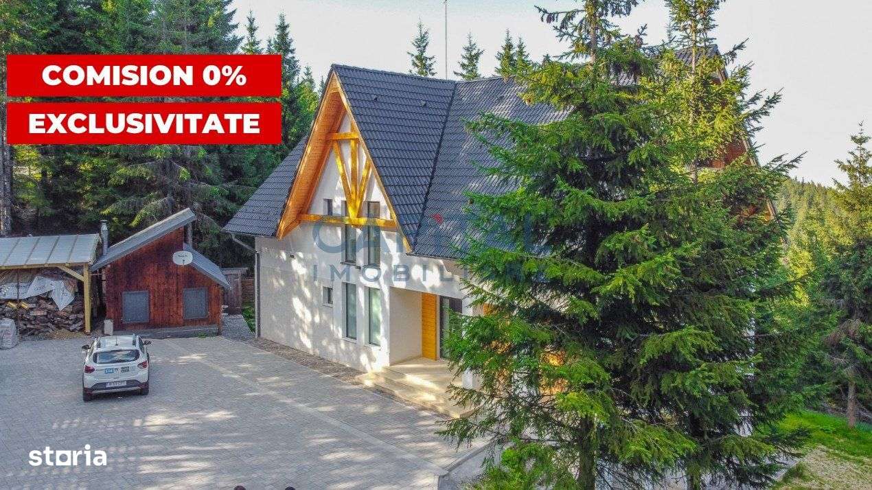 Pensiune de lux, 8 dormitoare D+P+M+P, teren 2200 mp, Statiunea Muntel - Imagine principală: 1/19