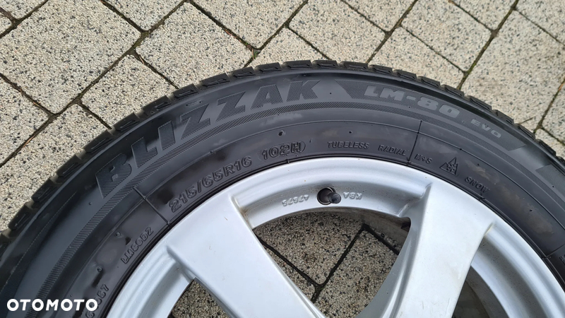 4 felgi aluminiowe ALU r16" cali 6,5jx16 et38 rozstaw 5x100 Subaru Forester 3 SH opony 215/65r16 koła - 7