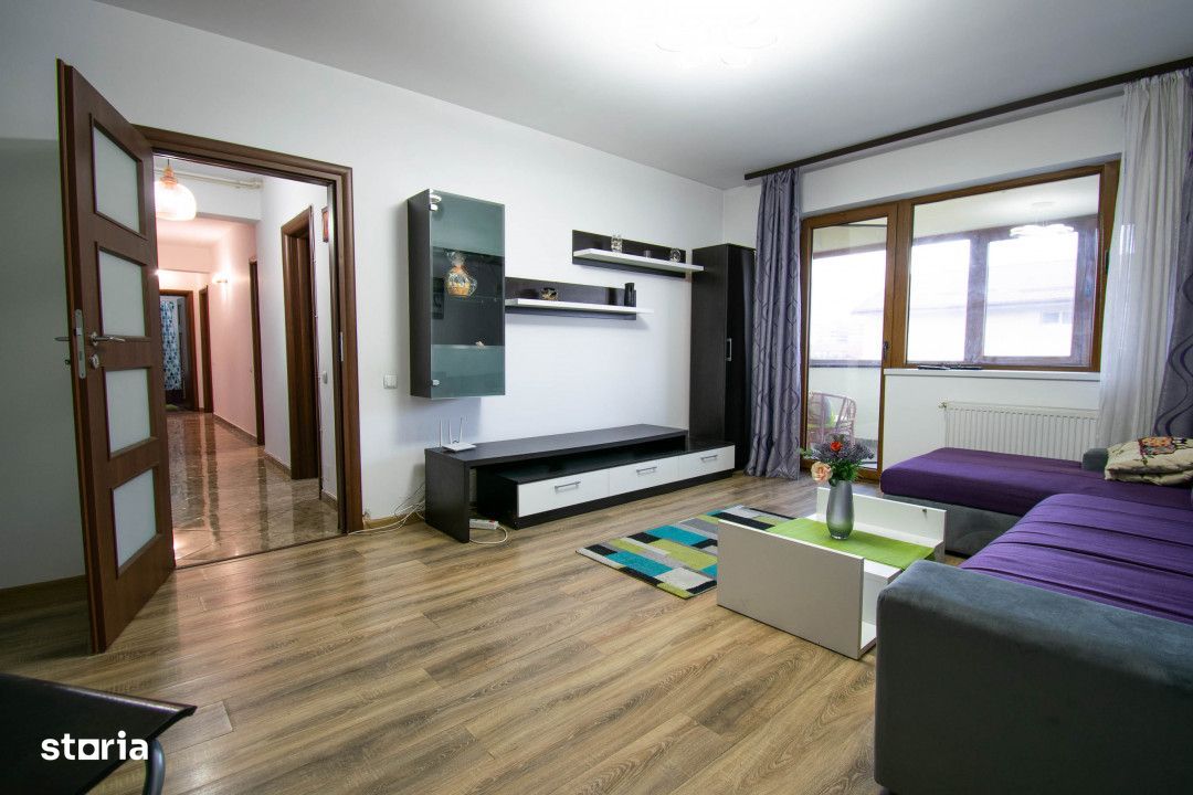 Apartament cu 3 camere, decomandat,mobilat-utilat,doua bai,86 mp,