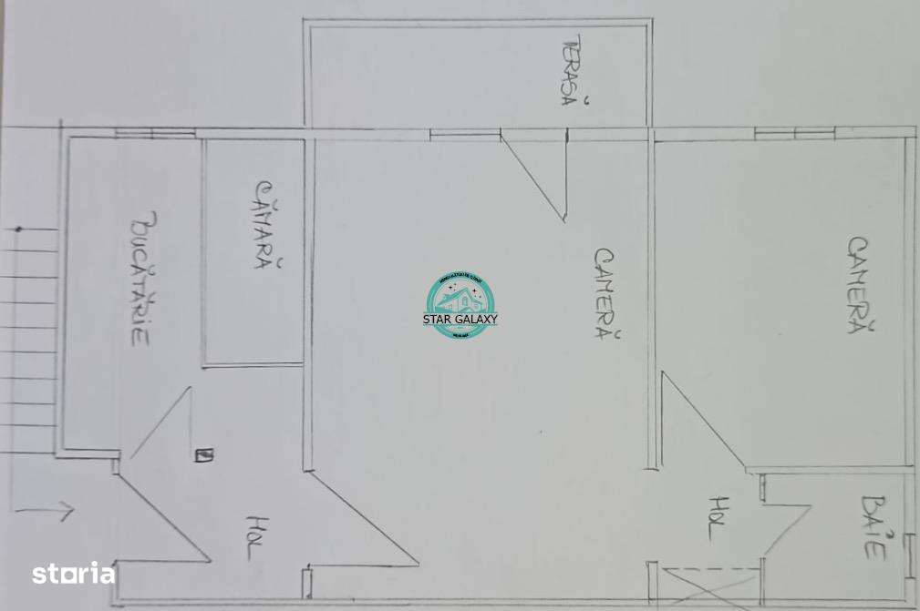 Apartament cu 2 camere, etaj 1 din 3, in 7 Noiembrie la 800 m de UMF-0