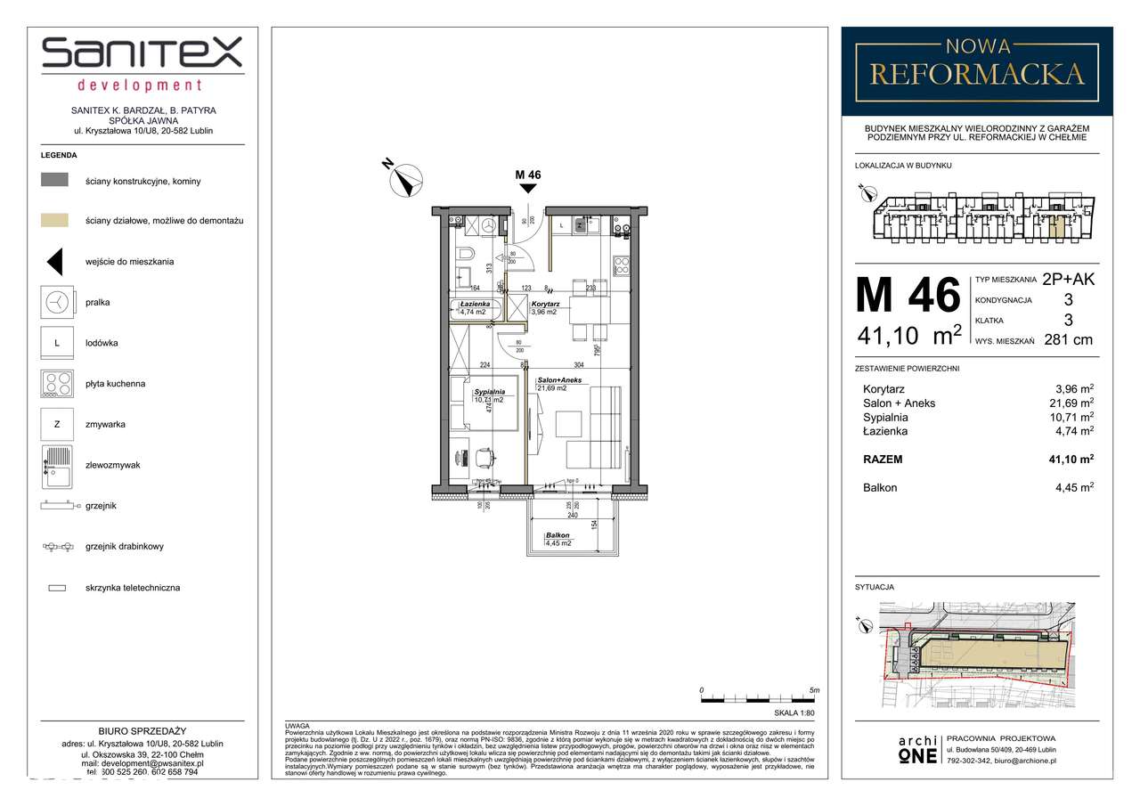 Nowa Reformacka | mieszkanie 2-pok. | M46 - Pełny obrazek: 2/4