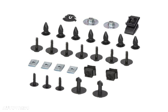 Set clipsuri fixare carenaj aripa interioara A4 (B7), 11.2004-03.2008; A4/S4 (B8), 11.2007-12.2015; A5/S5 (B8), 03.2007-10.2011; A5/S5 (B8), 10.2011-, 30 bucati la set - 1