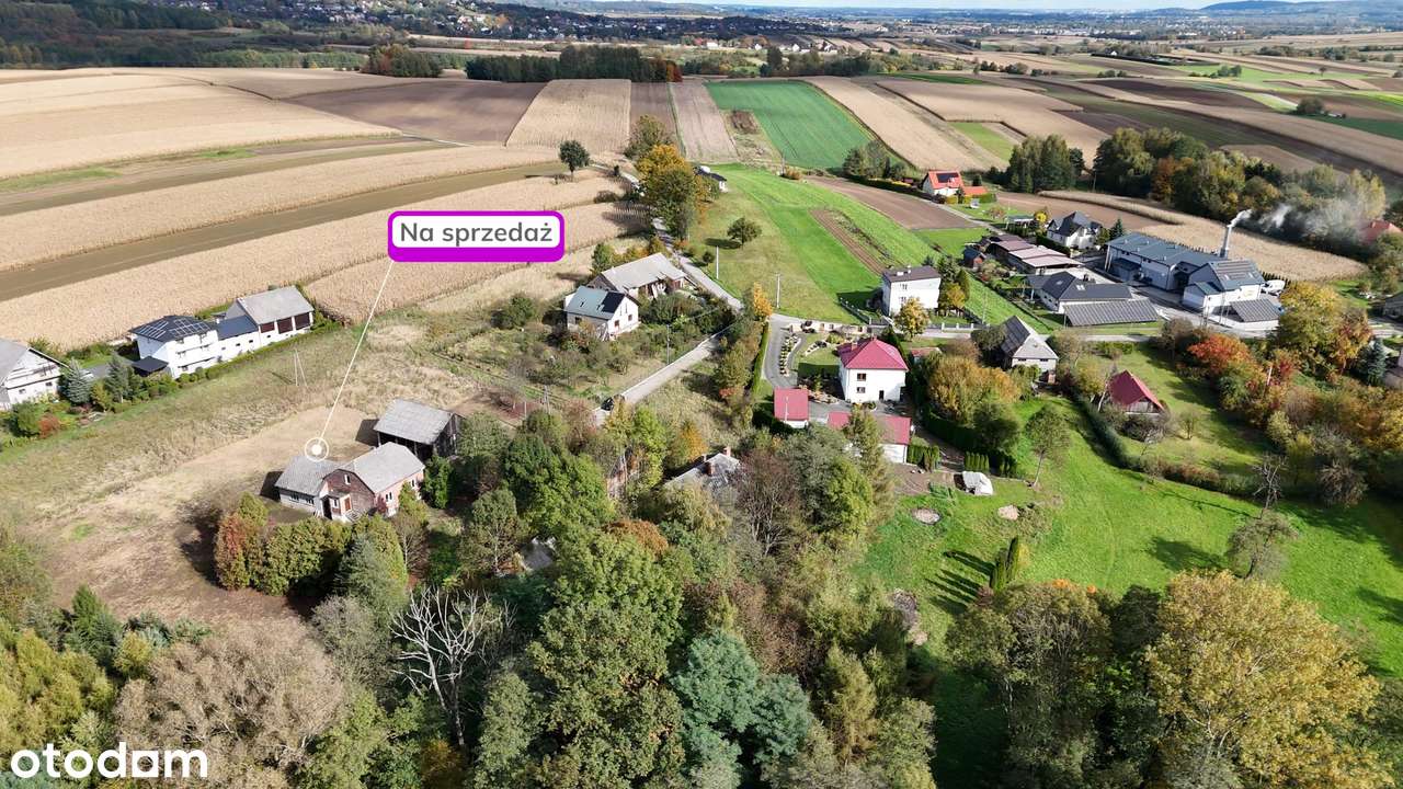 Działka 69 arów z zabudowaniami i lasem – Czułówek-5