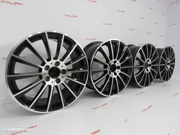 Jantes Look Mercedes Turbine 18 " x 8 et45 5x112 Pretas e polido - 4