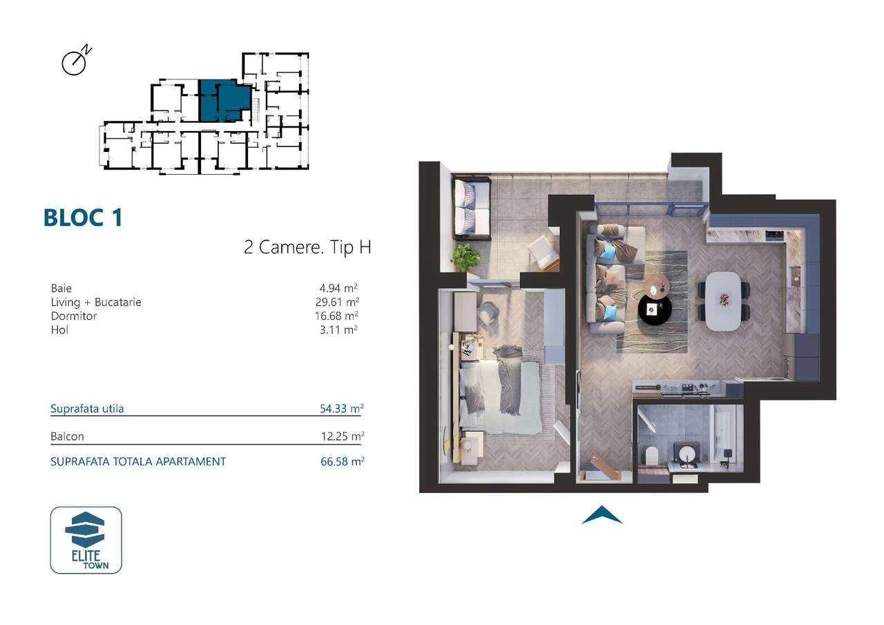 Elite Town Timisoara - Apartament 2 camere | TORONTALULUI-14