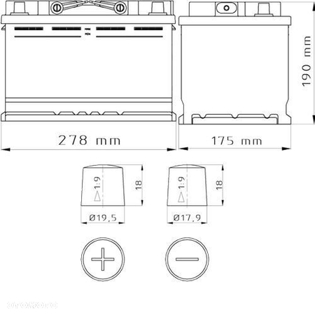 Akumulator BARS PLATINUM 12V 85Ah 850A (EN) - 7