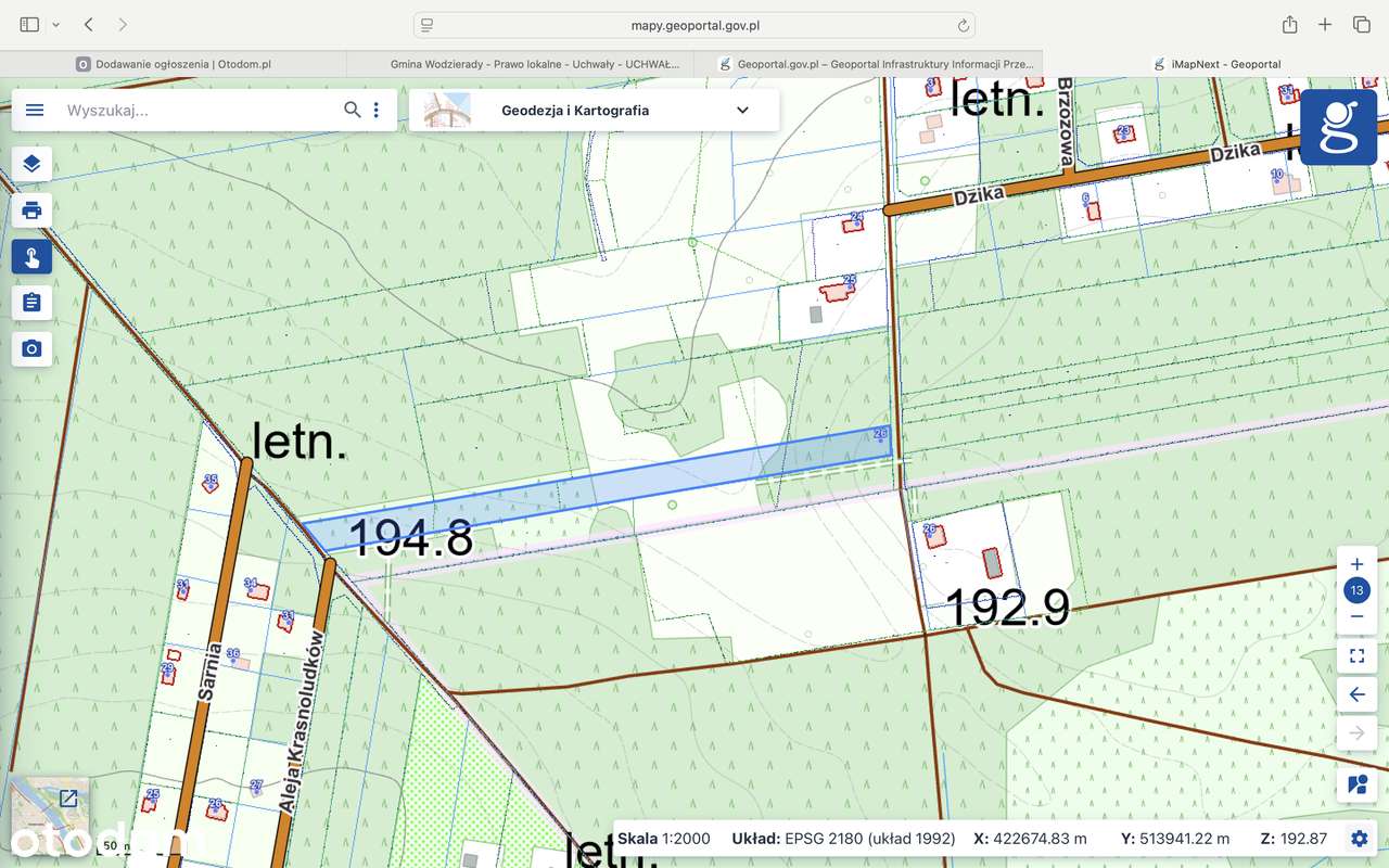 Działka 1,38 ha w urokliwej okolicy 30 min od centrum Łodzi - Pełny obrazek: 5/5